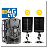 Комплект: 3G/4G фотоловушка Филин HC-801G (LTE) и ДВЕ солнечные панели SP-06