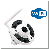 Широкоугольная антивандальная Wi-Fi IP камера 2Mp CamHi RC6937-2.0-WiFi с объективом рыбий глаз 140гр
