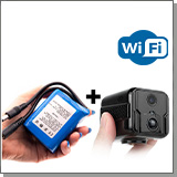 Миниатюрная Wi-Fi камера JMC-AC93 с аккумулятором 3000 + переходник