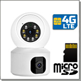 Поворотная 3G/4G IP-видеокамера JMC-GH02-4G с двойной камерой и датчиком движения