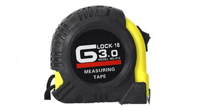 Рулетка с футляром Glock-16, с возможностью блокировки, 3м