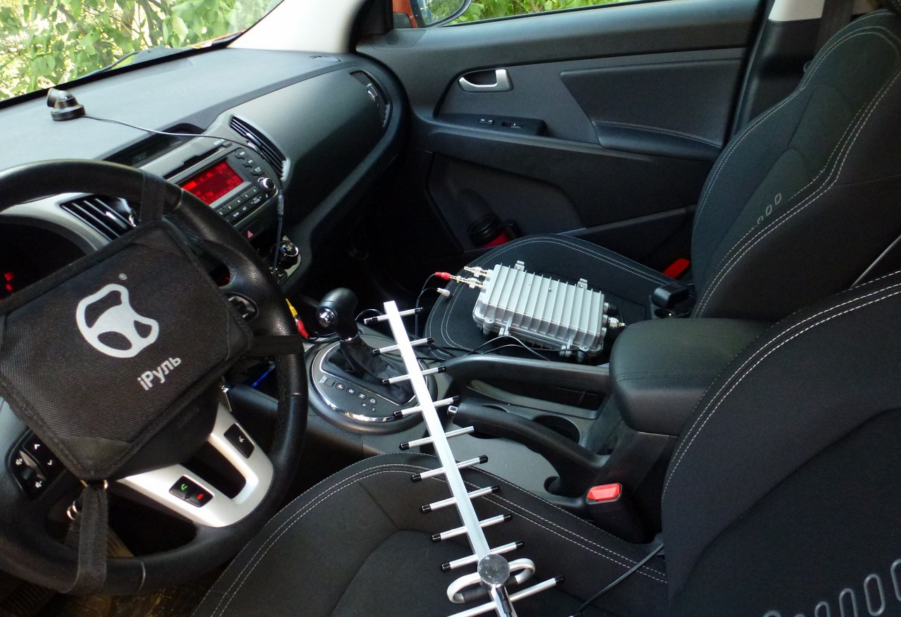 Испытания усилителей видеосигналасигнала KDM-6767 и KDM-6765 в условиях города